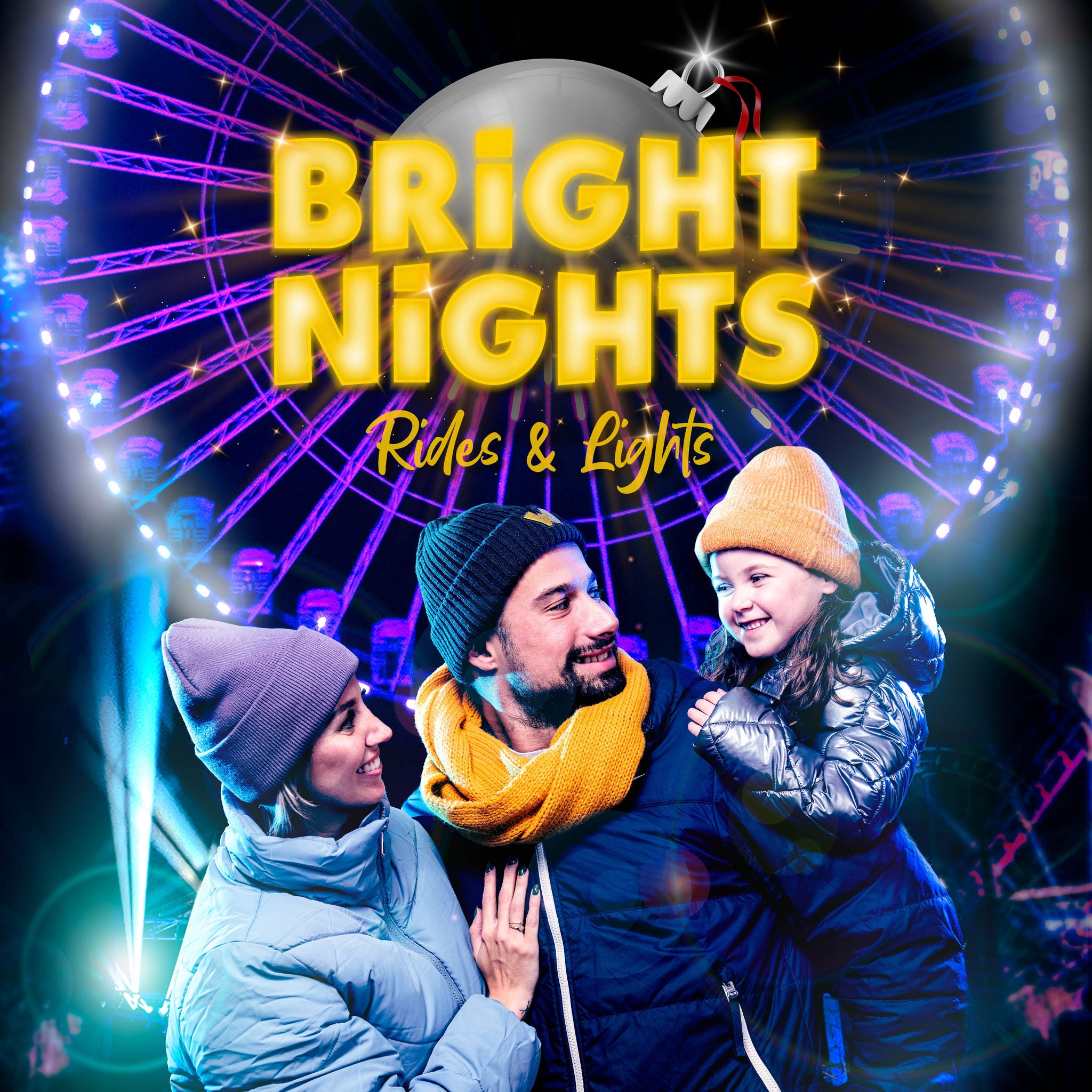 Ontdek de spectaculairste rides in fonkelende lights tijdens Bright Nights.
