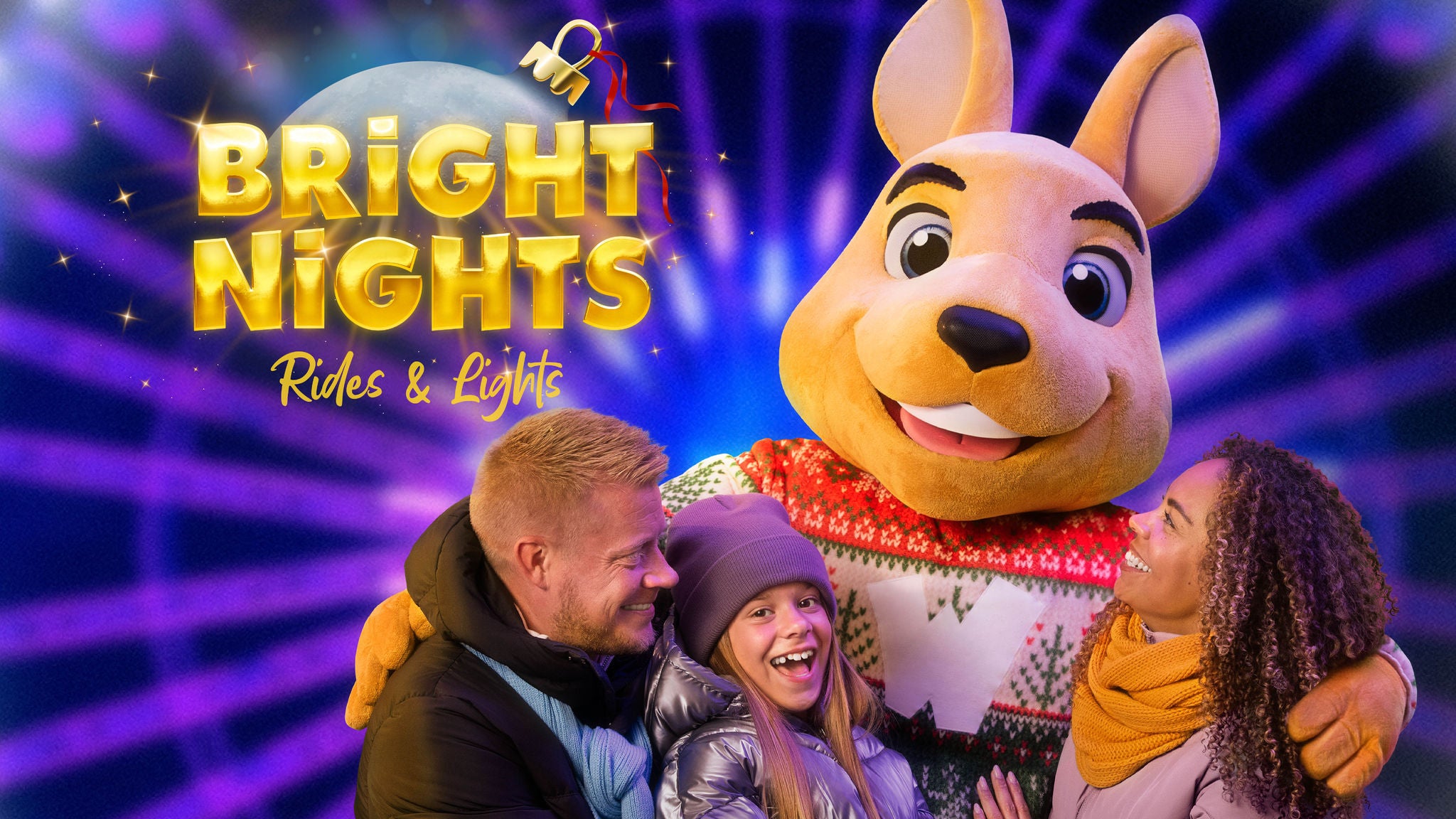 Kom samen met je gezin naar Bright Nights en beleef het leukste pretpark van Nederland tijdens de kerstvakantie.