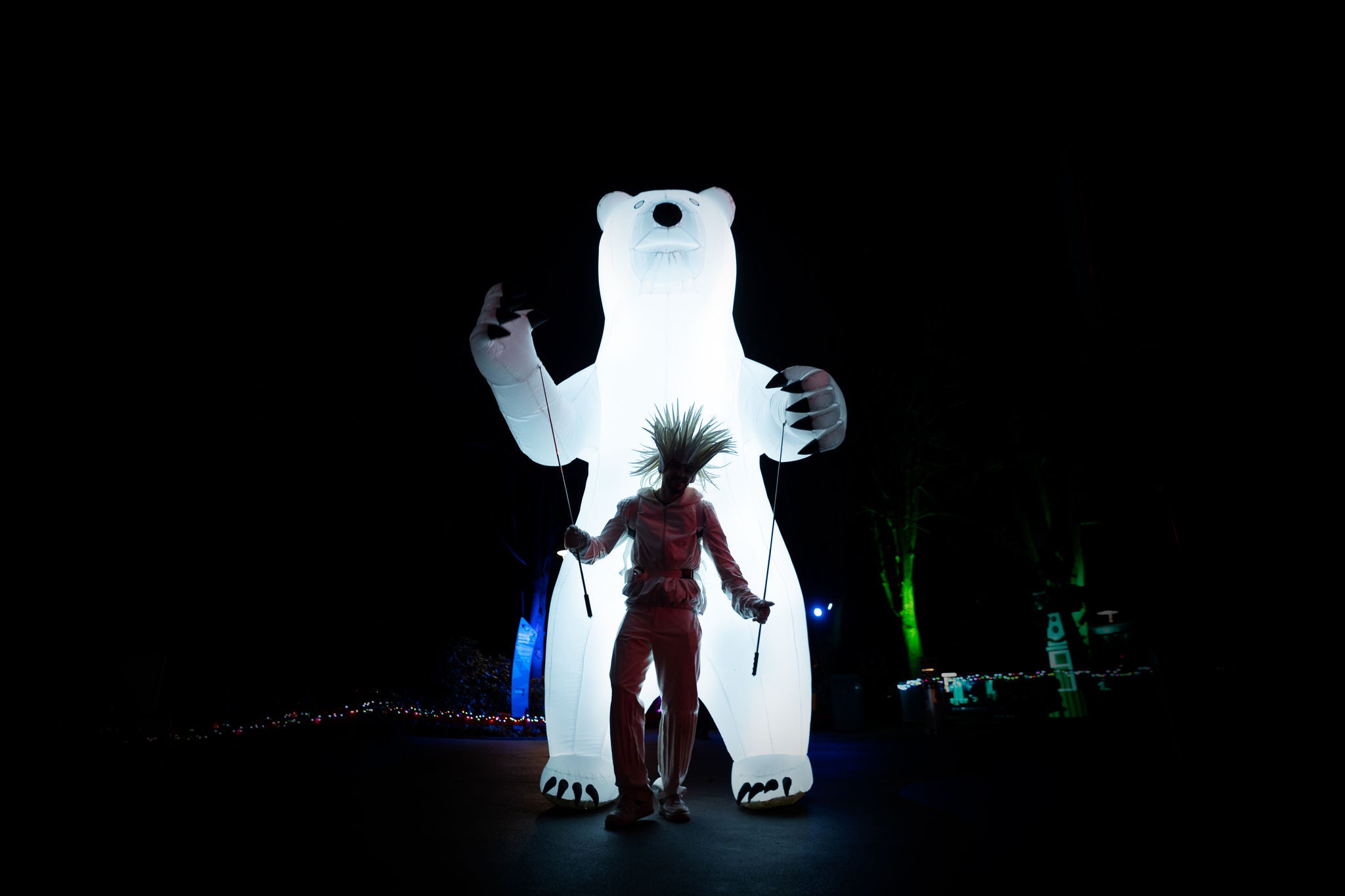 Entdecke verschiedene winterliche Wesen im ganzen Park.