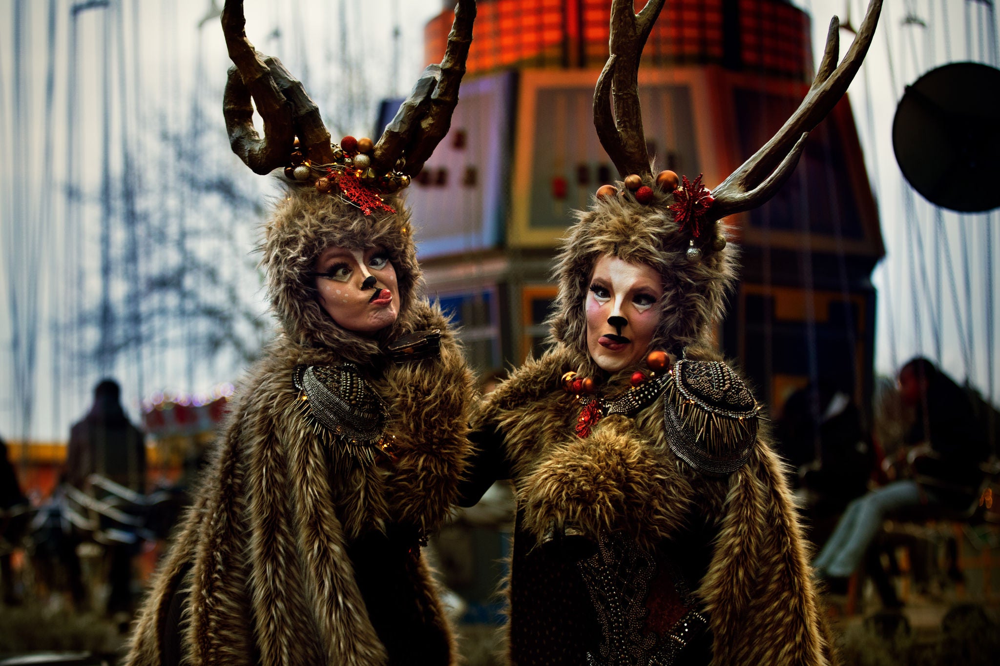 Throughout the park, you'll find winter entertainment.