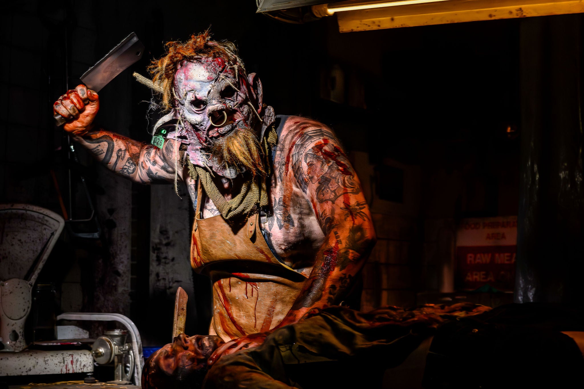 Eddie de Clown tijdens Halloween Fright Nights in Walibi