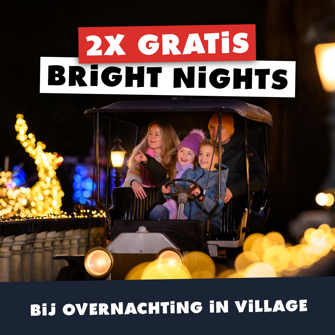 Een gratis extra dag Walibi tijdens Bright Nights in de kerstvakantie.